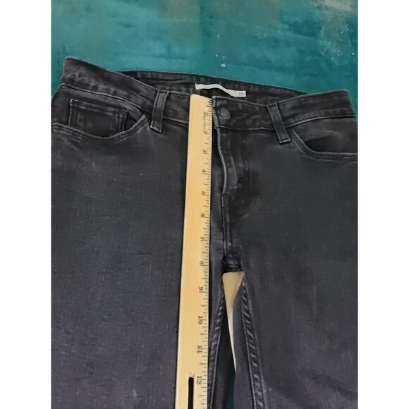 Levis 535 Jeans Size 29 Womens Black Denim Ladies Pants Mid Rise Skinny - Picture 8 of 15